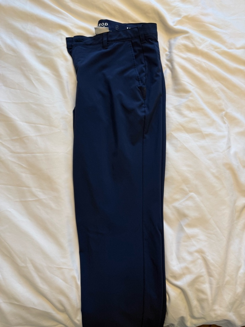 IZOD Golf Navy Pants with Striped Waistband
